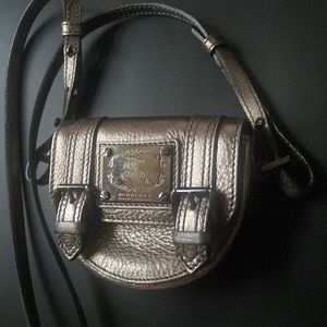 Burberry Metallic Bronze Crossbody Saddle Bag